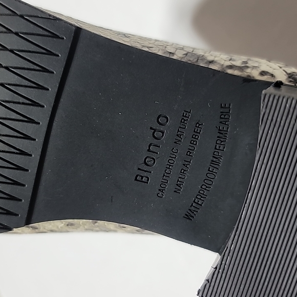 COPY - BLONDO SZ 7.5M WESTERN SNAKESKIN ANKLE BOOTS WATERPROOF COWBOY POINTY TO… - Picture 6 of 16